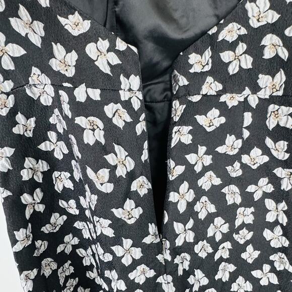 ML Monique Lhuillier Sleeveless Floral High Neck Gown Black Women's Size 10 - Picture 11 of 16